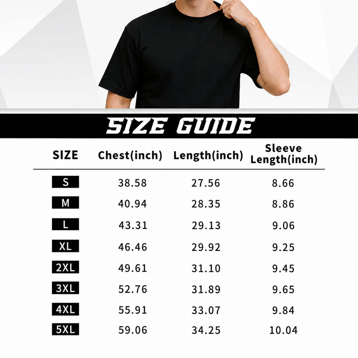 ❤️Men’s Essential Black Crew Neck T-Shirt – Classic Everyday Comfort