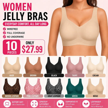 🔥 Limited Stock!🔥Women Jelly Bras Wirefree Full Coverage No Underwire