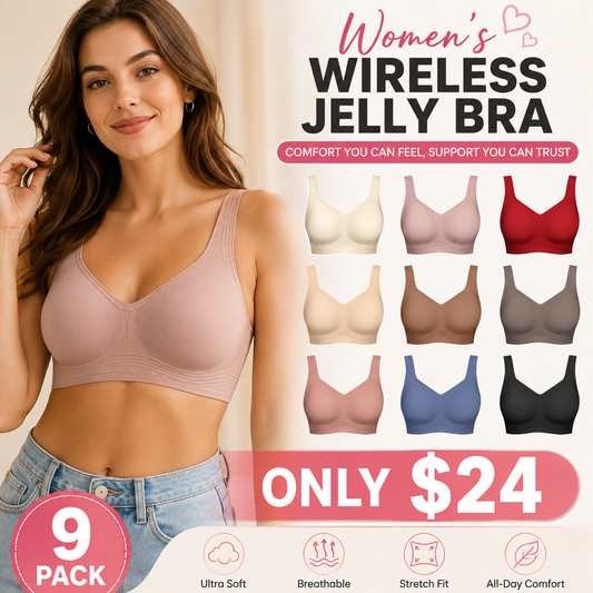 Women's Jelly Bra, Wireless Full-Coverage Everyday Bra