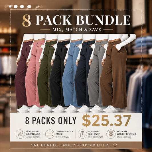High Waisted Side Pocket Straight Leg Work Pants