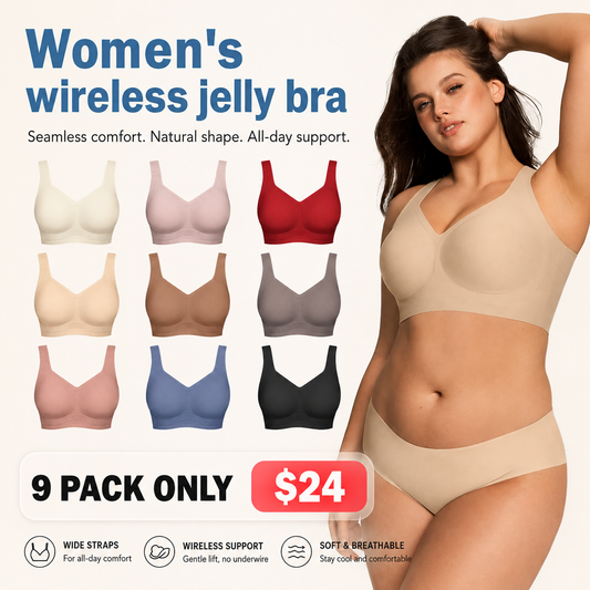 Women's Jelly Bra, Wireless Full-Coverage Everyday Bra