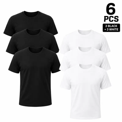 ❤️Men’s Essential Black Crew Neck T-Shirt – Classic Everyday Comfort