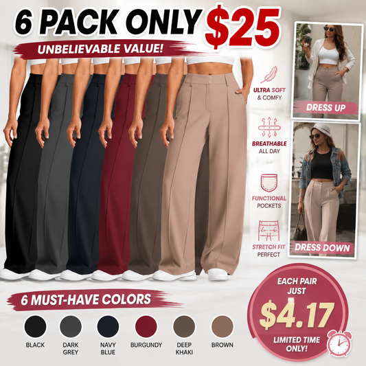 Women's Straight Leg Ponte Yoga Pants with Pockets